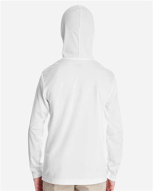 Team 365 TT41Y Youth Zone Performance Hooded Long Sleeve T-Shirt - Back view