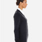 Harriton M425W Women's Pilbloc V-Neck Button Cardigan Sweater - Side view