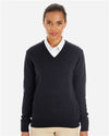 Harriton M420W Women's Pilbloc V-Neck Sweater - Front view
