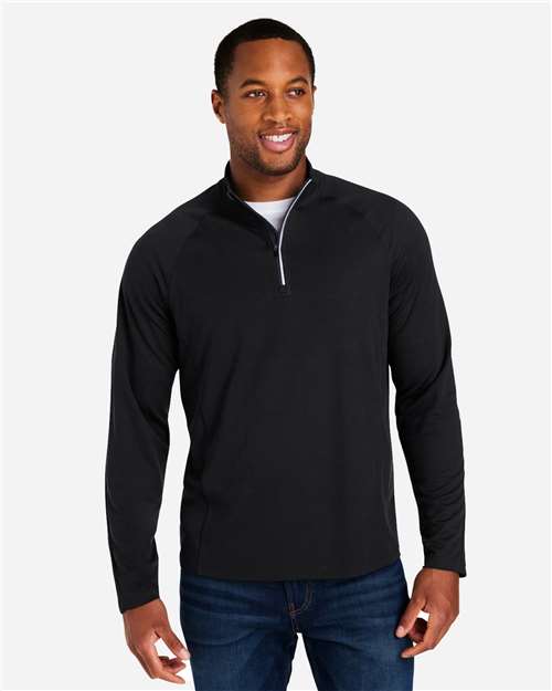 CORE365 CE418 Men's Origin Performance Pique Quarter-Zip Pullover - Front view
