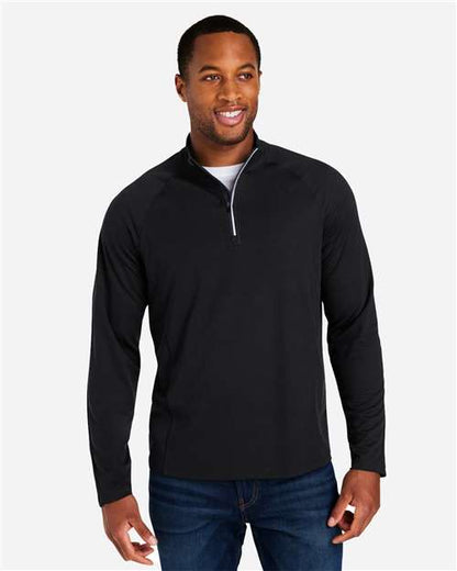 CORE365 CE418 Men's Origin Performance Pique Quarter-Zip Pullover - Front view