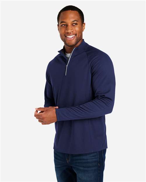 CORE365 CE418 Men's Origin Performance Pique Quarter-Zip Pullover - Side view