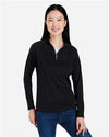 CORE365 CE418W Women's Origin Performance Pique Quarter-Zip Pullover - Front view