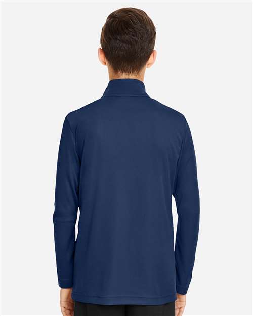Team 365 TT31Y Youth Zone Performance Quarter-Zip Pullover - Back view