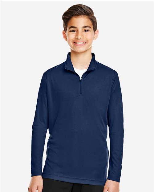 Team 365 TT31Y Youth Zone Performance Quarter-Zip Pullover - Front view