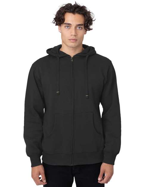 econscious EC5650 Unisex Heritage Full-Zip Hooded Sweatshirt - Front view