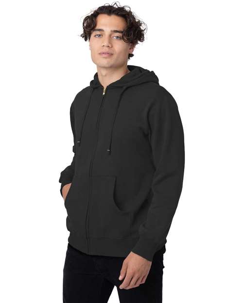 econscious EC5650 Unisex Heritage Full-Zip Hooded Sweatshirt - Side view