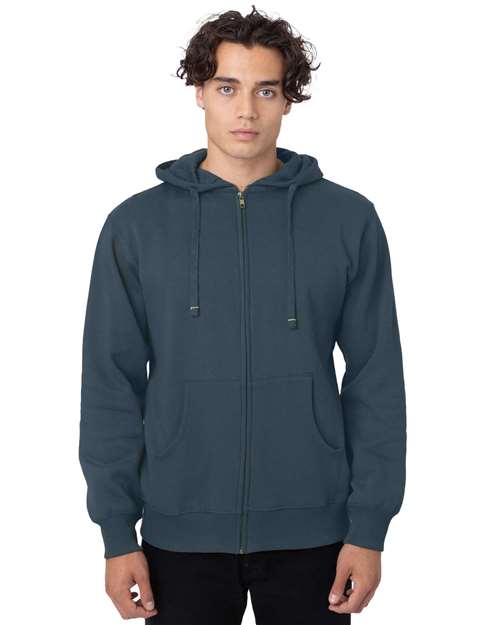 econscious EC5650 Unisex Heritage Full-Zip Hooded Sweatshirt - Front view