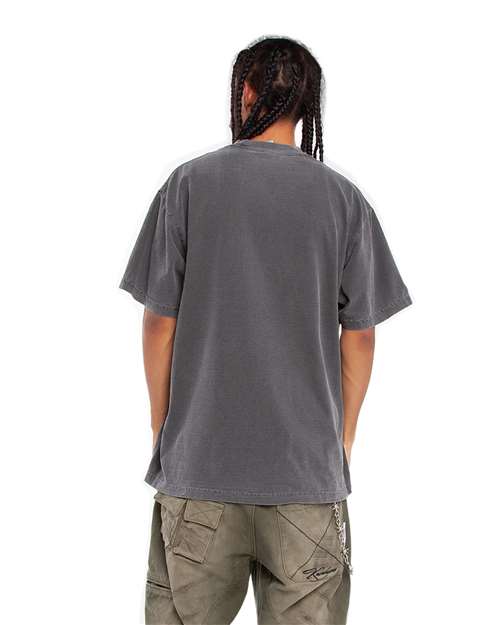 Shaka Wear SHGD Unisex Max Heavyweight Garment-Dyed Tee - Back view
