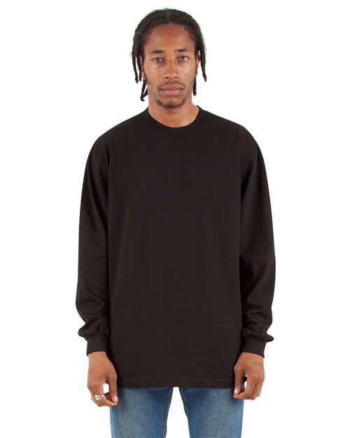 Shaka Wear SHMHLS Unisex Max Heavyweight Long Sleeve Tee - Front view