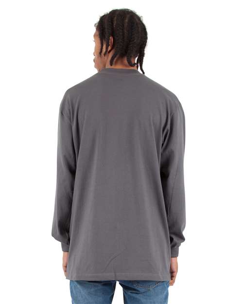 Shaka Wear SHMHLS Unisex Max Heavyweight Long Sleeve Tee - Back view