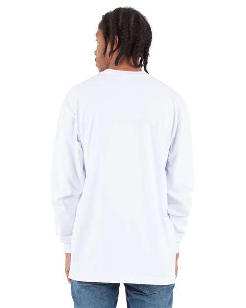 Shaka Wear SHMHLS Unisex Max Heavyweight Long Sleeve Tee - Back view