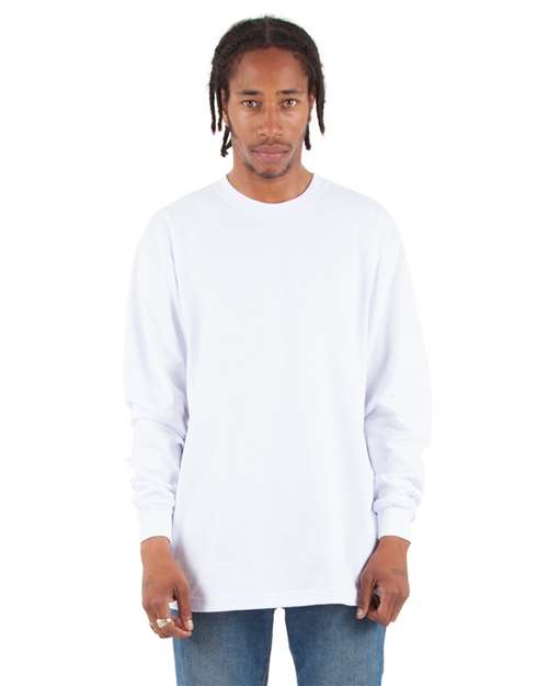 Shaka Wear SHMHLS Unisex Max Heavyweight Long Sleeve Tee - Front view