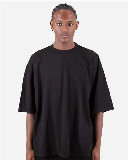 Shaka Wear SHGDD Unisex Max Heavyweight Garment-Dyed Drop Shoulder Tee - Front view