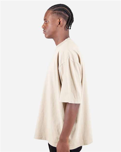 Shaka Wear SHGDD Unisex Max Heavyweight Garment-Dyed Drop Shoulder Tee - Side view
