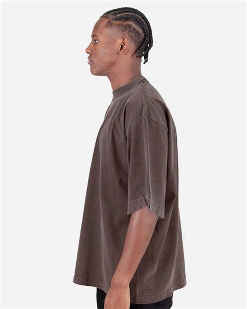 Shaka Wear SHGDD Unisex Max Heavyweight Garment-Dyed Drop Shoulder Tee - Side view