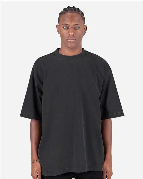 Shaka Wear SHGDD Unisex Max Heavyweight Garment-Dyed Drop Shoulder Tee - Front view