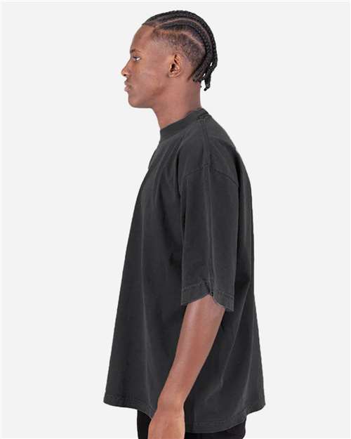 Shaka Wear SHGDD Unisex Max Heavyweight Garment-Dyed Drop Shoulder Tee - Side view