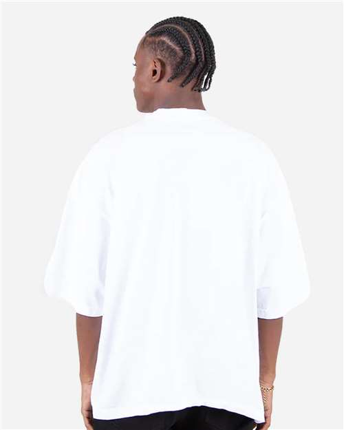 Shaka Wear SHGDD Unisex Max Heavyweight Garment-Dyed Drop Shoulder Tee - Back view