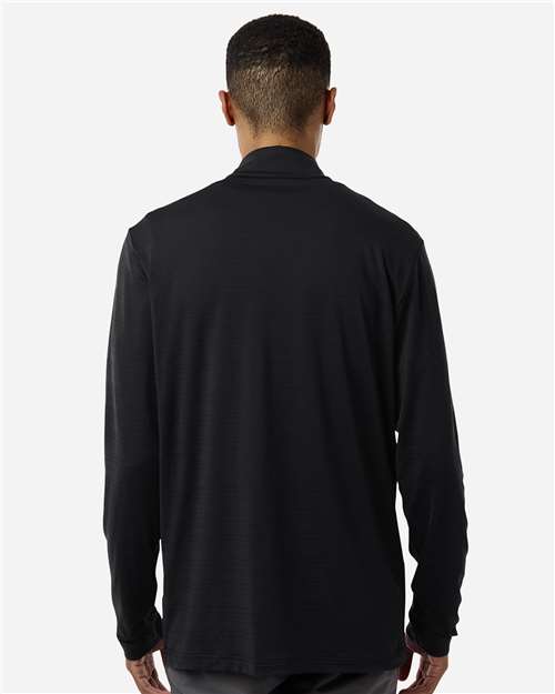 Adidas A708 Men's Textured Stripe Quarter-Zip Pullover - Back view