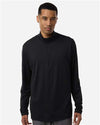 Adidas A708 Men's Textured Stripe Quarter-Zip Pullover - Front view