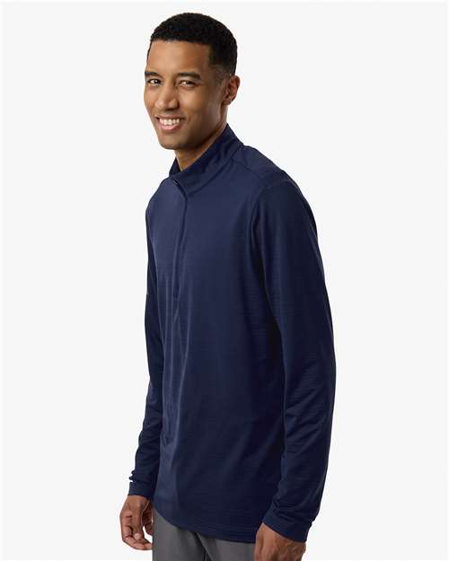 Adidas A708 Men's Textured Stripe Quarter-Zip Pullover - Side view