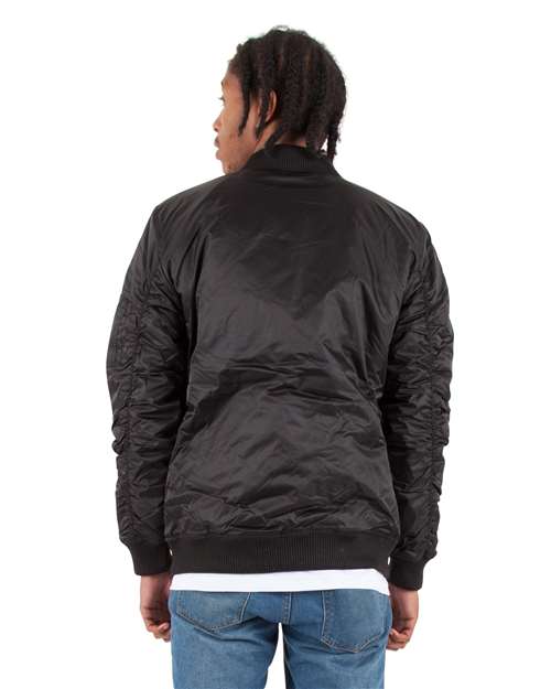 Shaka Wear SHBJ Unisex Bomber Jacket - Back view