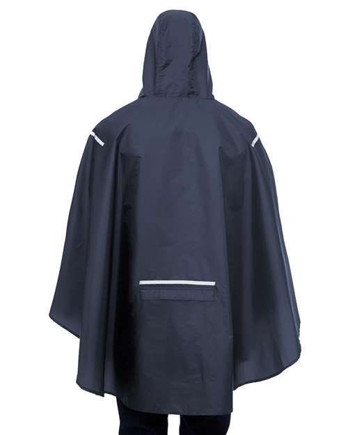 Team 365 TT71 Unisex Zone Protect Packable Poncho - Back view