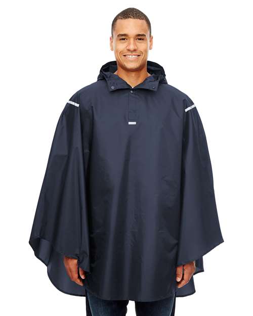 Team 365 TT71 Unisex Zone Protect Packable Poncho - Front view