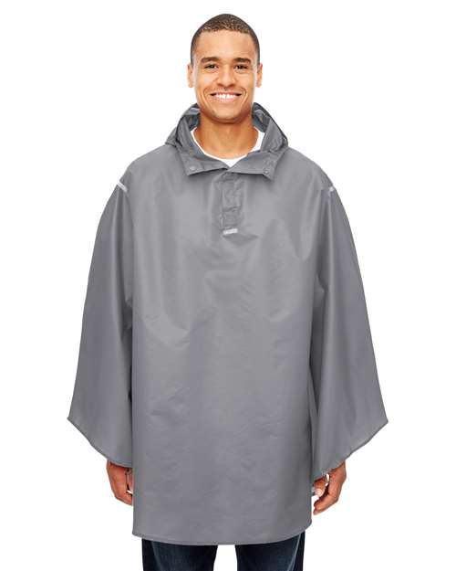 Team 365 TT71 Unisex Zone Protect Packable Poncho - Front view