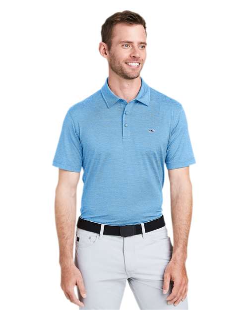 vineyard vines G011146 Men's Destin Stripe Sankaty Polo - Front view