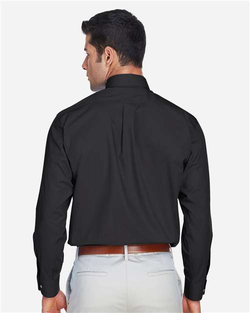 Devon & Jones D620 Men's Crown Collection? Broadcloth Woven Dress Shirt - Back view