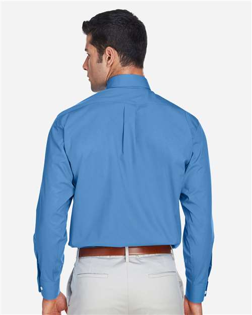 Devon & Jones D620 Men's Crown Collection? Broadcloth Woven Dress Shirt - Back view