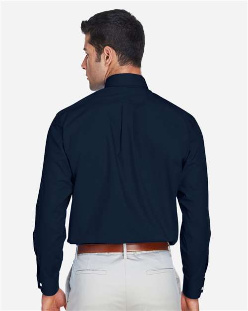 Devon & Jones D620 Men's Crown Collection? Broadcloth Woven Dress Shirt - Back view