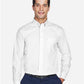 Devon & Jones D620 Men's Crown Collection? Broadcloth Woven Dress Shirt - Front view