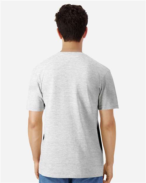 Gildan 3000 Men's Long Sleeve Jersey Baseball Tee - Back view