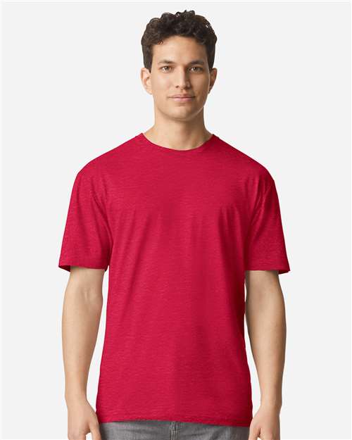 Gildan 3000 Men's Long Sleeve Jersey Baseball Tee - Front view