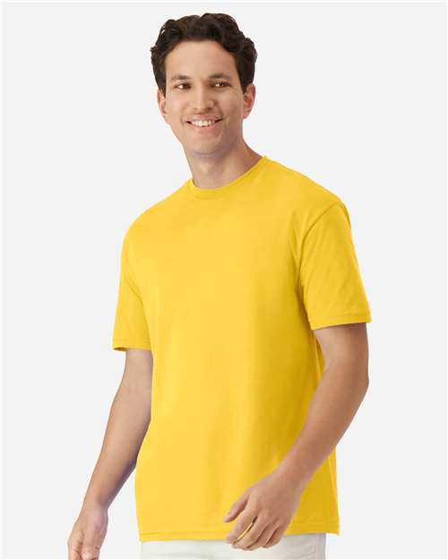 Gildan 3000 Men's Long Sleeve Jersey Baseball Tee - Front view