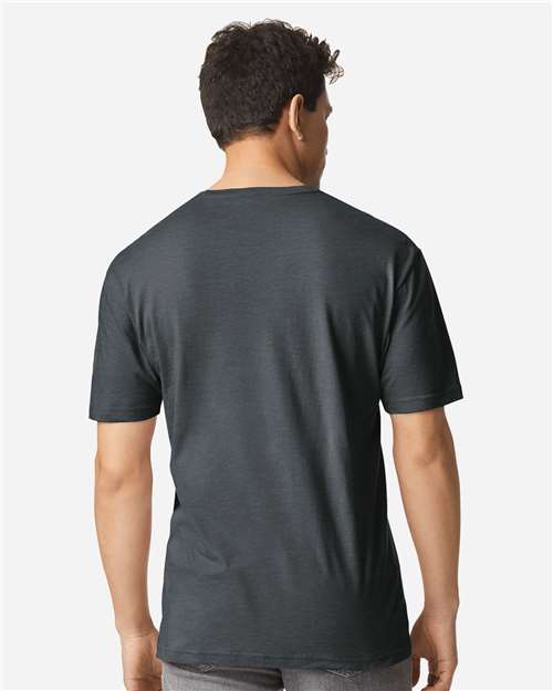 Gildan 3000 Men's Long Sleeve Jersey Baseball Tee - Back view