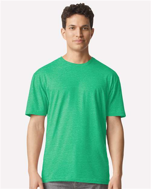 Gildan 3000 Men's Long Sleeve Jersey Baseball Tee - Front view