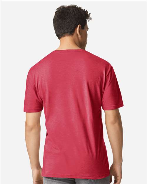 Gildan 3000 Men's Long Sleeve Jersey Baseball Tee - Back view