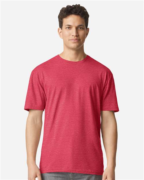 Gildan 3000 Men's Long Sleeve Jersey Baseball Tee - Front view