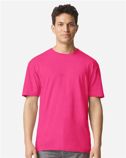 Gildan 3000 Men's Long Sleeve Jersey Baseball Tee - Front view