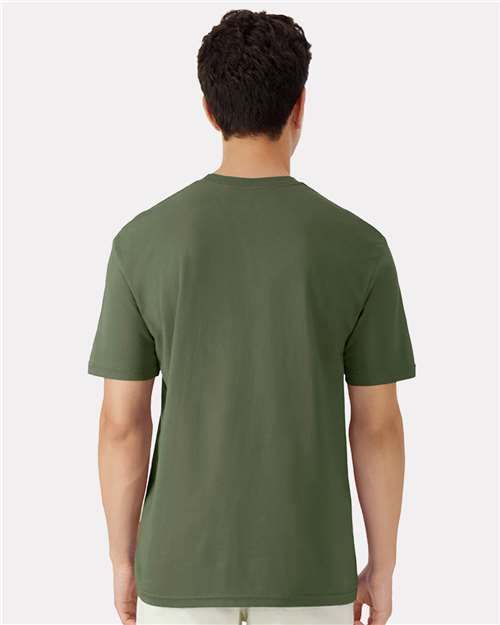 Gildan 3000 Men's Long Sleeve Jersey Baseball Tee - Back view