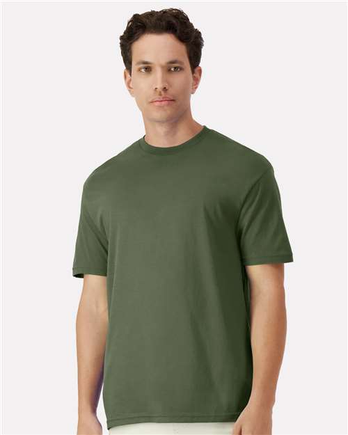 Gildan 3000 Men's Long Sleeve Jersey Baseball Tee - Front view