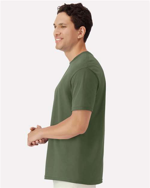 Gildan 3000 Men's Long Sleeve Jersey Baseball Tee - Side view