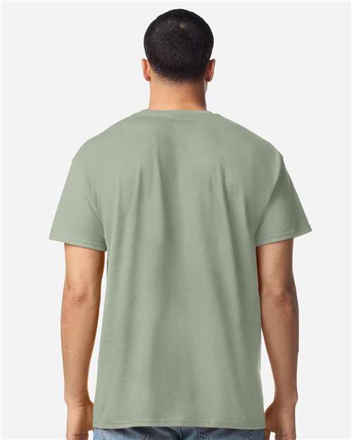Gildan 3000 Men's Long Sleeve Jersey Baseball Tee - Back view