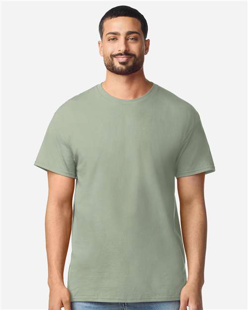 Gildan 3000 Men's Long Sleeve Jersey Baseball Tee - Front view