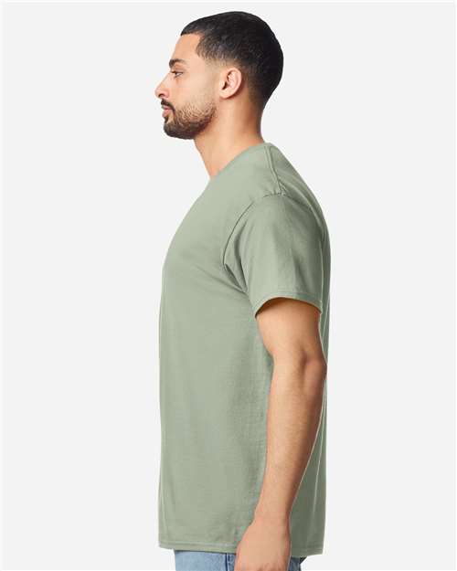 Gildan 3000 Men's Long Sleeve Jersey Baseball Tee - Side view
