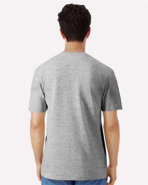 Gildan 3000 Men's Long Sleeve Jersey Baseball Tee - Back view